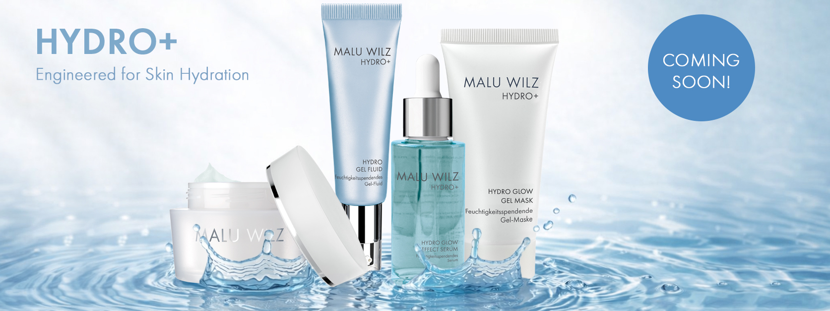 Hydro+ Produktgruppe im Wasser, coming soon