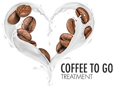 Milk and coffee beans