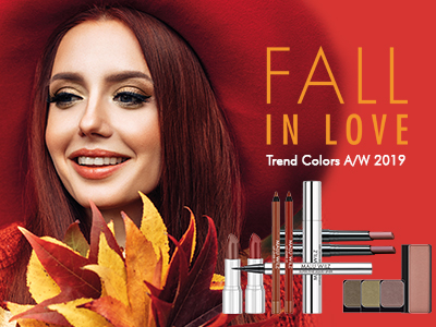 young woman with make up products