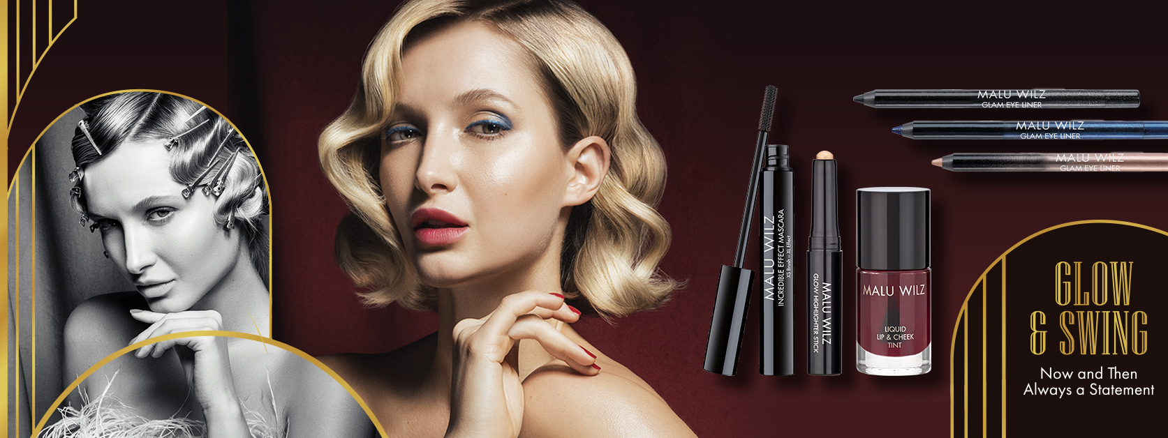 Return to Elegance: Modern Interpretations of the 1920s Portrait of young woman with make up products