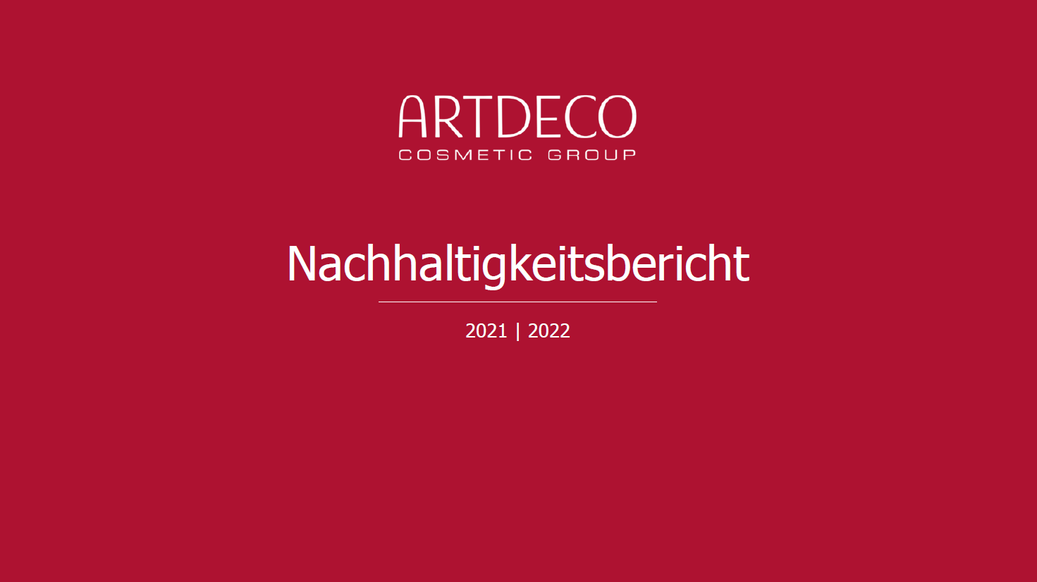 Nachhaltigkeitsbericht Artdeco Cosmetic Group