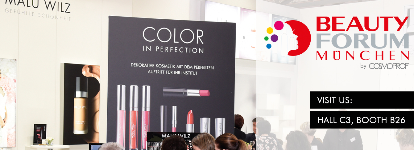 MALU WILZ Beauté at the Beauty Forum Munich booth