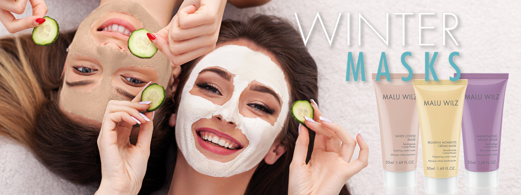 Die Winter Masks wirken wie ein Beauty-Booster Porträt junge Frauen mit Gesichtsmasken