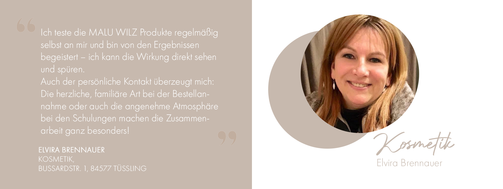 Kosmetikerin mit Statement