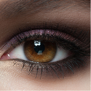 eye with eyeshadow and mascara