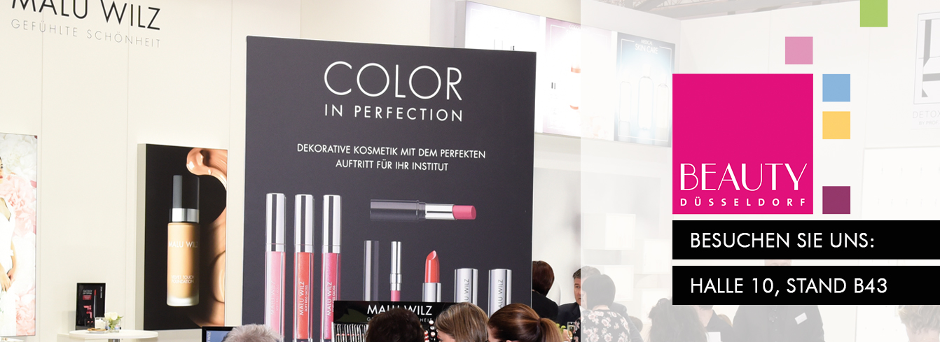 Besuchen Sie MALU WILZ Beauté bei der BEAUTY Messe in Düsseldorf. Messestand